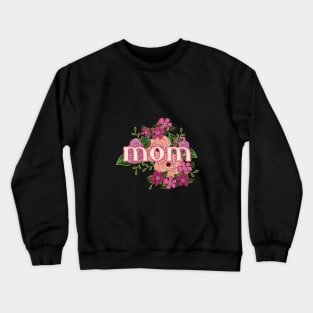 Lace Letters Mom and Roses | Cherie's Art(c)2021 Crewneck Sweatshirt